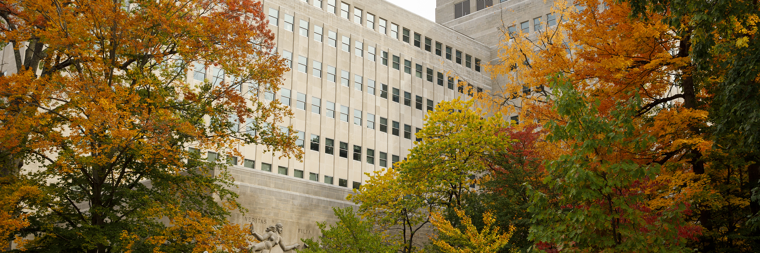 Fall image of Ballantine Hall at Indiana University, Bloomington campus.
